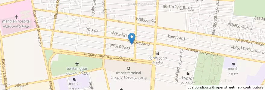 Mapa de ubicacion de مسجد قائم en Иран, Тегеран, شهرستان تهران, Тегеран, بخش مرکزی شهرستان تهران.