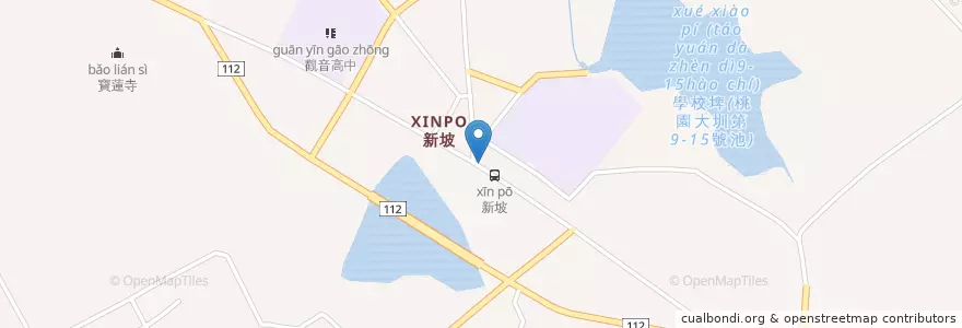 Mapa de ubicacion de 八方雲集 en Taiwan, 桃園市, 觀音區.