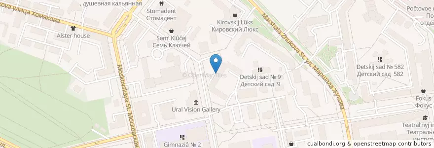Mapa de ubicacion de Lamp House en Russia, Уральский Федеральный Округ, Свердловская Область, Городской Округ Екатеринбург.