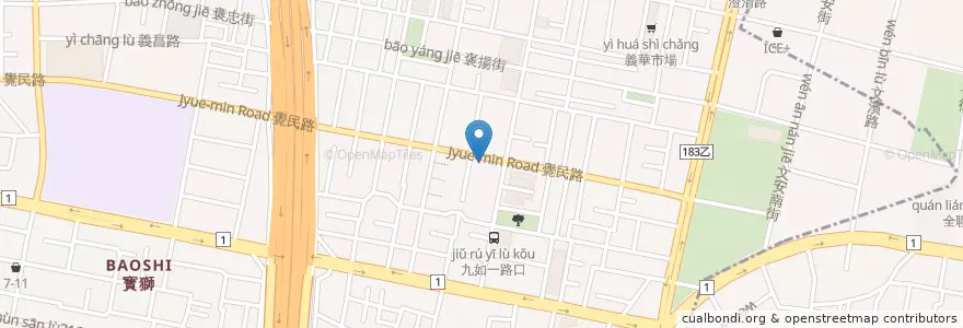 Mapa de ubicacion de 孫東寶台式牛排 en Taiwán, Kaohsiung, 三民區.