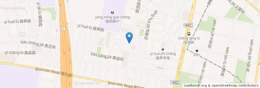 Mapa de ubicacion de 陽明炒飯 en Tayvan, Kaohsiung, 三民區.