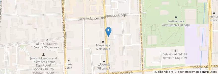 Mapa de ubicacion de Хинкальная en Russie, District Fédéral Central, Moscou, Район Марьина Роща.
