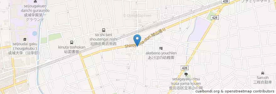 Mapa de ubicacion de みずほ銀行 en اليابان, 東京都, 世田谷区.