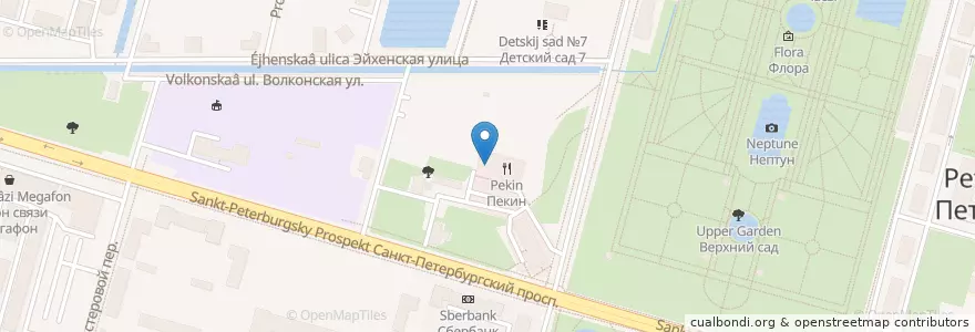 Mapa de ubicacion de Family en Russie, District Fédéral Du Nord-Ouest, Oblast De Léningrad, Saint-Pétersbourg, Петродворцовый Район, Peterhof.