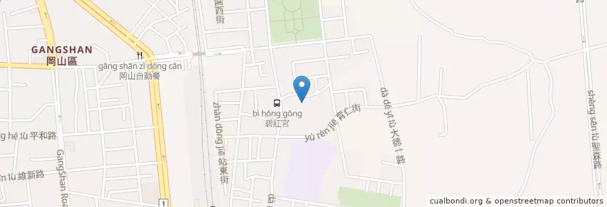 Mapa de ubicacion de 福全堂 en Taiwan, Kaohsiung, 岡山區.