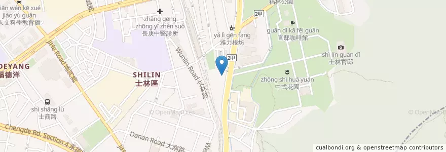 Mapa de ubicacion de 清粥小菜 en Tayvan, 新北市, Taipei, 士林區.