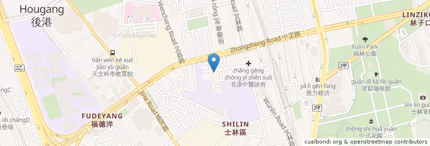 Mapa de ubicacion de 台灣基督長老會士林教會 en تایوان, 新北市, تایپه, 士林區.