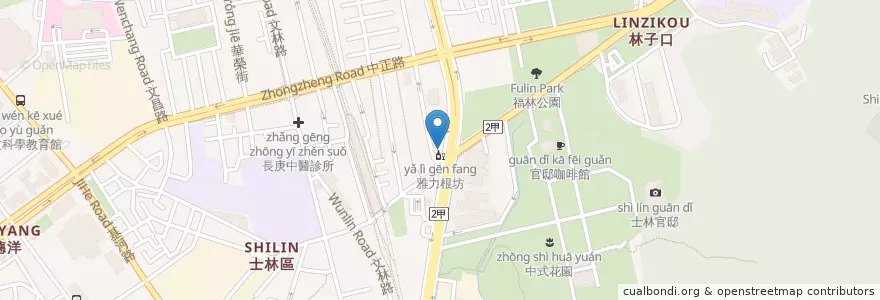 Mapa de ubicacion de 秀娥中西診所 en 臺灣, 新北市, 臺北市, 士林區.