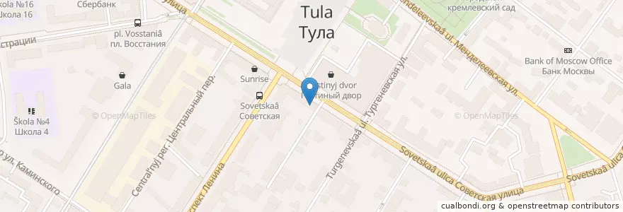 Mapa de ubicacion de Томато en روسيا, Центральный Федеральный Округ, Тульская Область, Городской Округ Тула.
