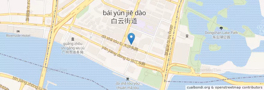 Mapa de ubicacion de 大西豪 en Cina, Guangdong, 广州市, 越秀区, 白云街道.