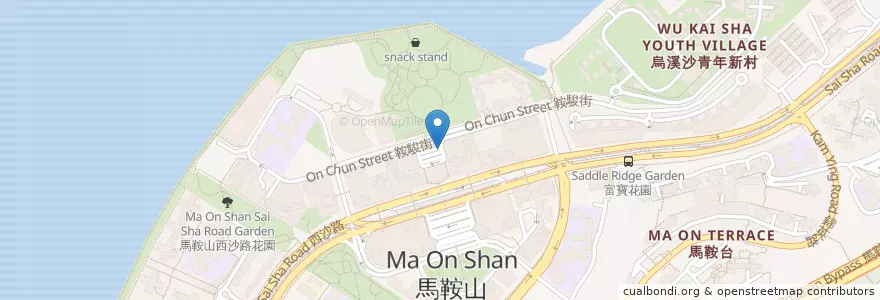 Mapa de ubicacion de Mou Mou Club en China, Hong Kong, Guangdong, Wilayah Baru, 沙田區 Sha Tin District.