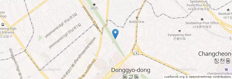 Mapa de ubicacion de 망원동 티 en Coreia Do Sul, Seul, 마포구, 서교동.