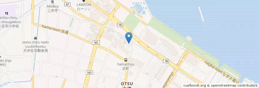 Mapa de ubicacion de ハワイアンキッチンズ en 日本, 滋賀県, 大津市.