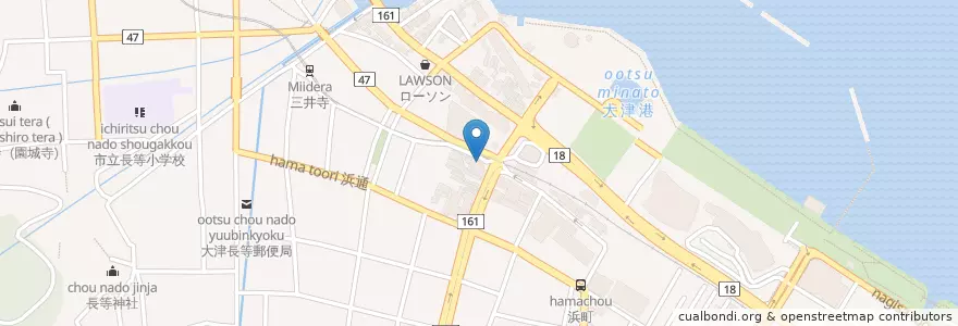 Mapa de ubicacion de 駅前酒場 御蔵 en Japonya, 滋賀県, 大津市.