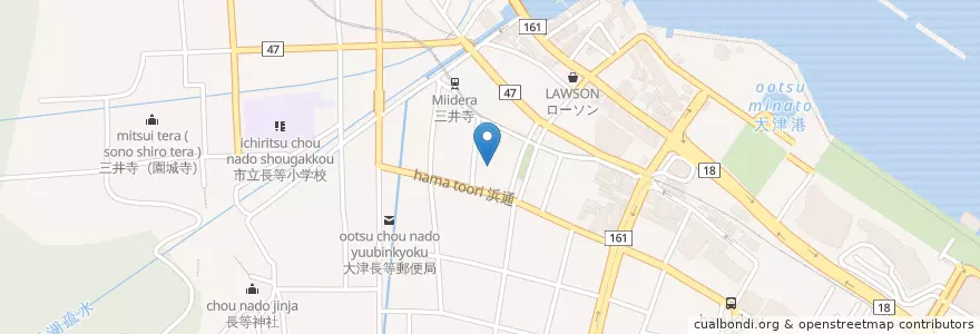 Mapa de ubicacion de 浄観寺 en ژاپن, 滋賀県, 大津市.