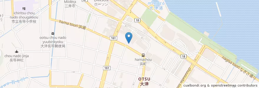 Mapa de ubicacion de 彦田稲荷神社 en ژاپن, 滋賀県, 大津市.