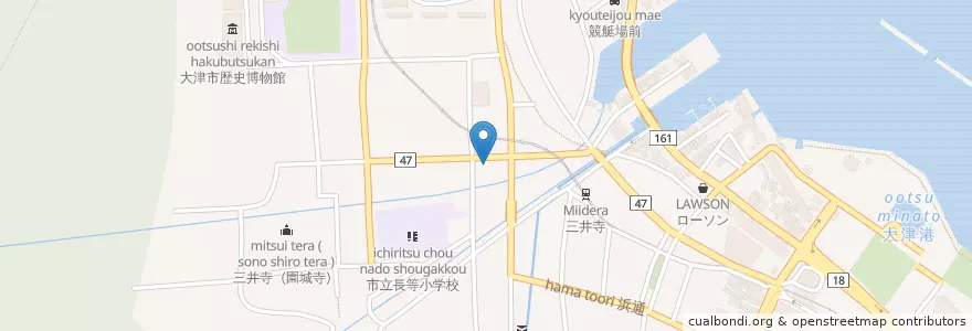Mapa de ubicacion de 久本歯科医院 en ژاپن, 滋賀県, 大津市.