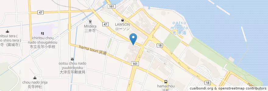 Mapa de ubicacion de 万両力石 en Jepun, 滋賀県, 大津市.