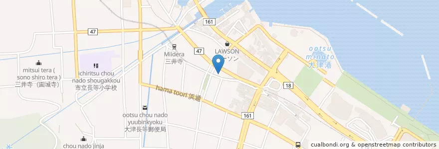 Mapa de ubicacion de どない屋 en Japón, Prefectura De Shiga, 大津市.