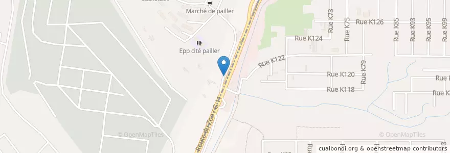 Mapa de ubicacion de Gare de Wôrô Pailler en Côte D'Ivoire, Abidjan, Adjamé.
