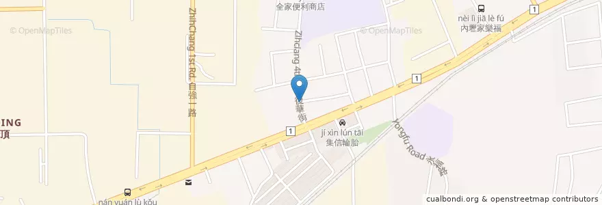 Mapa de ubicacion de 魯肉飯 en 타이완, 타오위안 시, 중리 구.