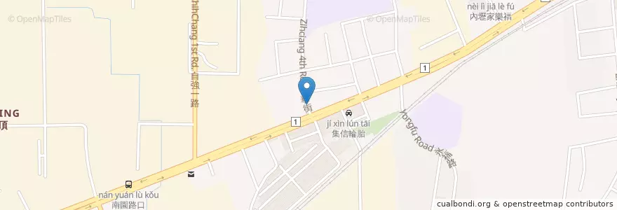 Mapa de ubicacion de 復華餐廳 en تایوان, 桃園市, 中壢區.
