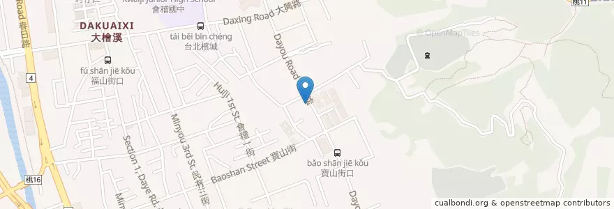 Mapa de ubicacion de 11町木 en تايوان, تاو يوان, 桃園區.