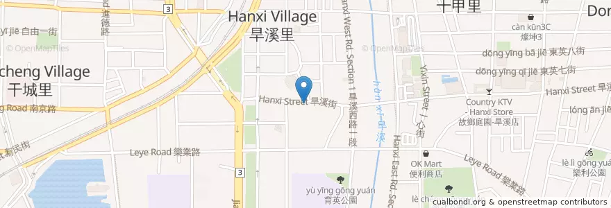 Mapa de ubicacion de 食月丘潤餅捲 en تايوان, تاي شانغ, 東區.