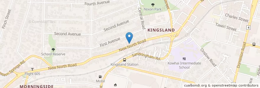 Mapa de ubicacion de Kingsland Family Health Centre en Nuova Zelanda, Auckland, Albert-Eden.