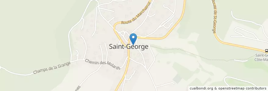 Mapa de ubicacion de Bibliothèque de Saint-George en Suíça, Vaud, District De Nyon, Saint-George.