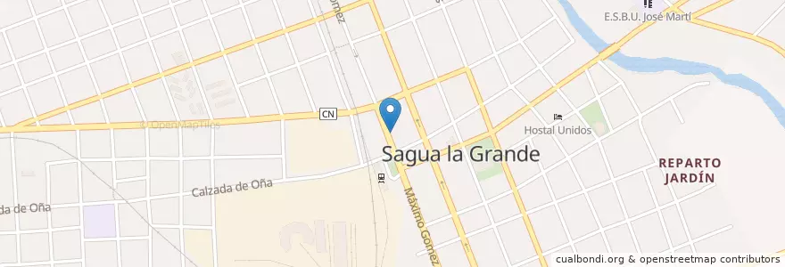 Mapa de ubicacion de Pizza Plus en Куба, Вилья-Клара, Sagua La Grande, Ciudad De Sagua La Grande.