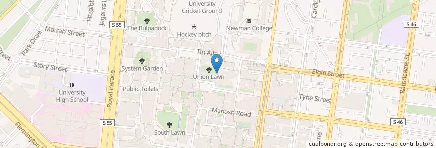 Mapa de ubicacion de Standing Room MSD en Австралия, Виктория, City Of Melbourne.
