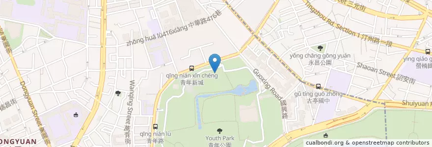 Mapa de ubicacion de 龍泉亭 en 台湾, 新北市, 台北市, 万華区.