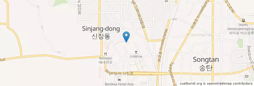 Mapa de ubicacion de Baskin Robins en Corea Del Sur, Gyeonggi, 평택시.