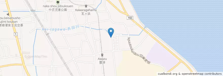 Mapa de ubicacion de だしまきの稲家 en 日本, 滋賀県/滋賀縣, 大津市.