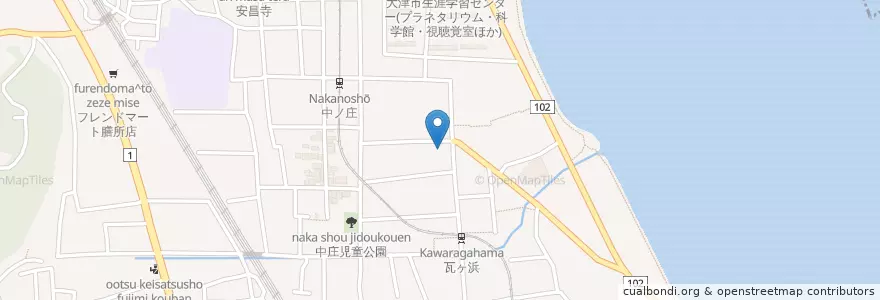 Mapa de ubicacion de 光源寺 en Japan, 滋賀県, 大津市.