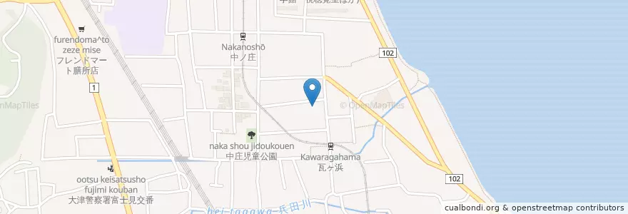 Mapa de ubicacion de 専光寺 en 日本, 滋賀県, 大津市.