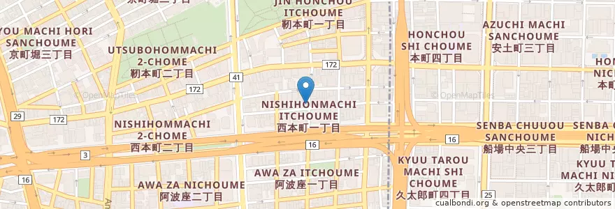 Mapa de ubicacion de 市松庵 en Japan, 大阪府, Osaka, 西区.