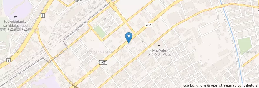 Mapa de ubicacion de 星乃珈琲店 en 일본, 시즈오카현, 시즈오카시, 駿河区.