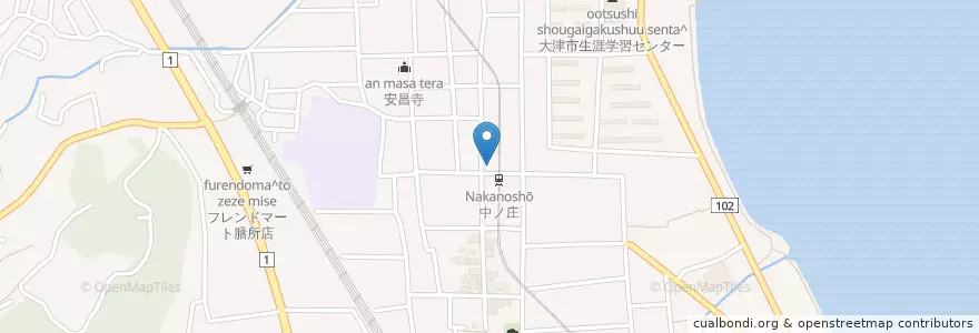 Mapa de ubicacion de 多田歯科医院 en ژاپن, 滋賀県, 大津市.