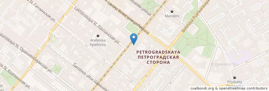 Mapa de ubicacion de YODA Noodle Bar en Russland, Föderationskreis Nordwest, Oblast Leningrad, Sankt Petersburg, Petrograder Rajon, Округ Кронверкское.