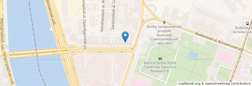Mapa de ubicacion de ДеДа хинкали en Russland, Föderationskreis Nordwest, Oblast Leningrad, Sankt Petersburg, Округ Сампсониевское.