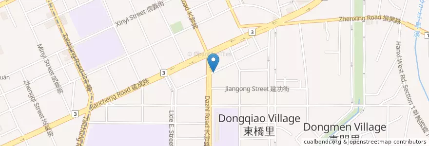 Mapa de ubicacion de 大智阿華苜蓿捲 en 臺灣, 臺中市, 東區.