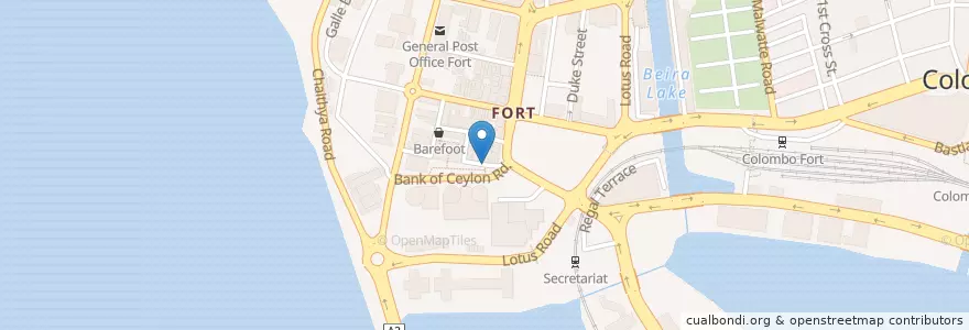 Mapa de ubicacion de Ratnagiri Hotel en سری‌لانکا, බස්නාහිර පළාත, කොළඹ දිස්ත්‍රික්කය, Colombo.