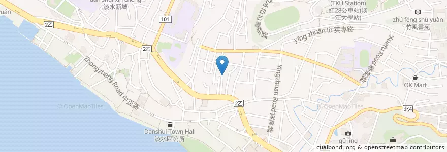 Mapa de ubicacion de 伍聖宮 en Tayvan, 新北市, 淡水區.