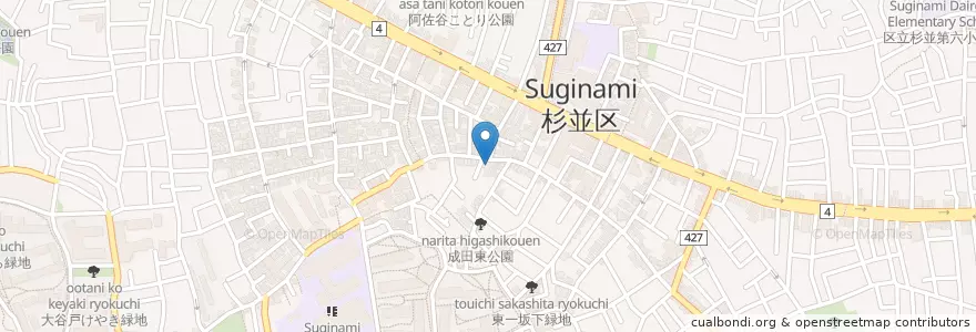 Mapa de ubicacion de 中村外科医院 en اليابان, 東京都, 杉並区.