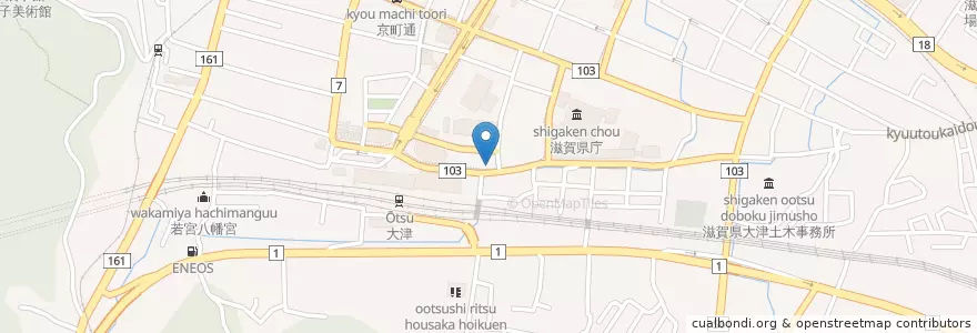 Mapa de ubicacion de あがり家 en Jepun, 滋賀県, 大津市.