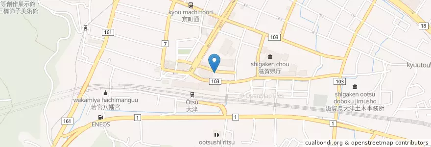 Mapa de ubicacion de ラーメン ひばり en Jepun, 滋賀県, 大津市.
