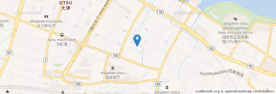 Mapa de ubicacion de 養法寺 en ژاپن, 滋賀県, 大津市.