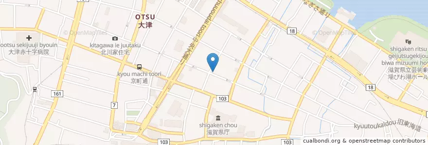 Mapa de ubicacion de 味さかえ en 日本, 滋賀県, 大津市.